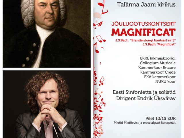 Eesti Kammerkooride Liidu jõuluootuskontserdil kõlab J.S.Bachi “Magnificat” Eesti Kammerkooride Liidu jõuluootuskontserdil kõlab J.S.Bachi “Magnificat”